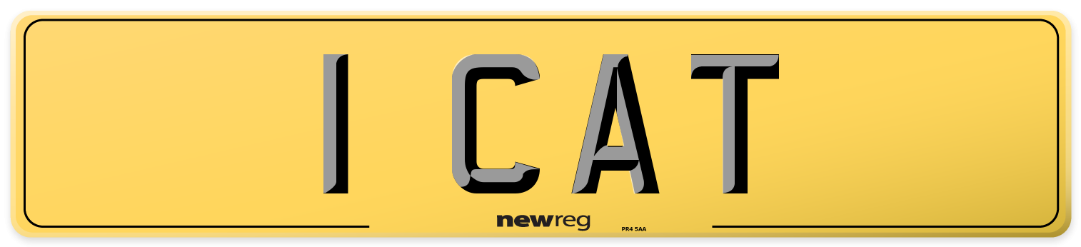 1 CAT Rear Number Plate