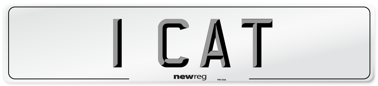 1 CAT Front Number Plate