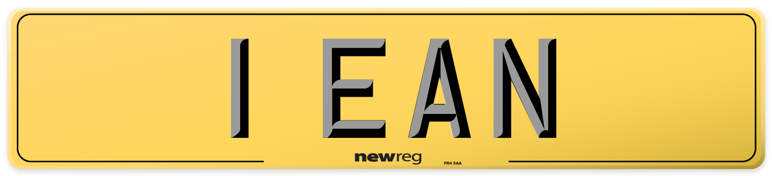 1 EAN Rear Number Plate
