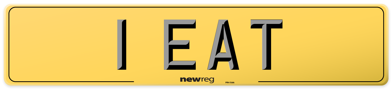 1 EAT Rear Number Plate