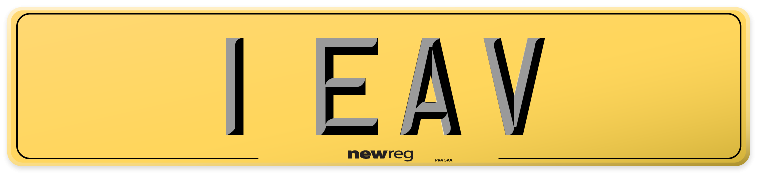1 EAV Rear Number Plate