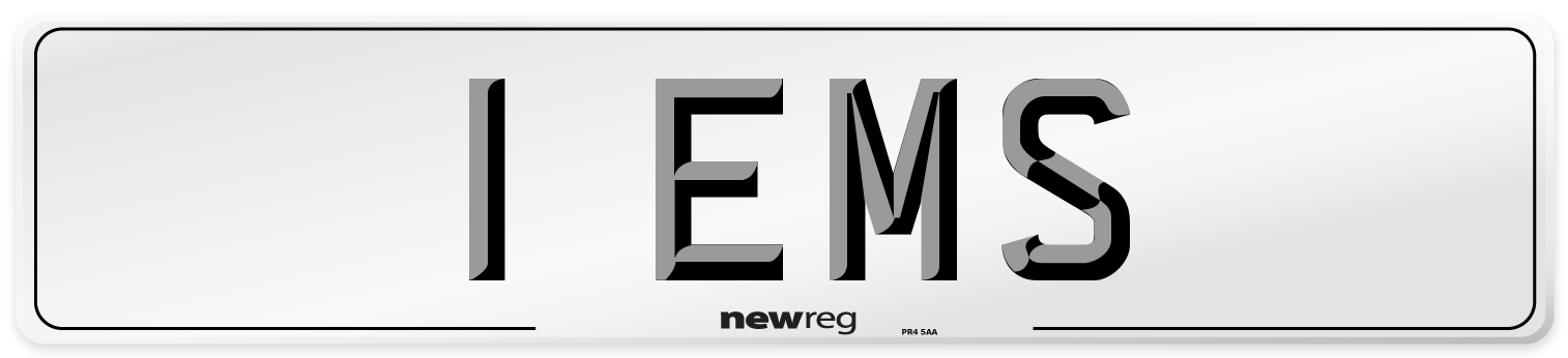 1 EMS Front Number Plate