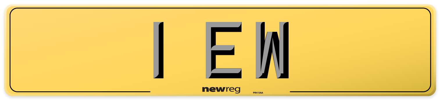 1 EW Rear Number Plate