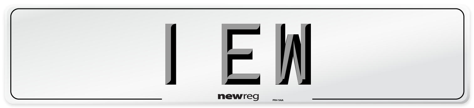 1 EW Front Number Plate
