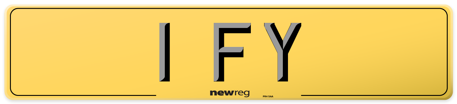 1 FY Rear Number Plate