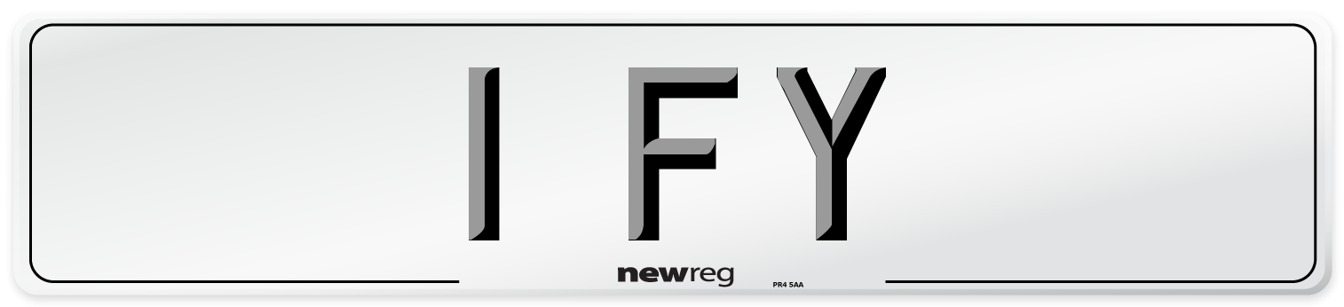 1 FY Front Number Plate