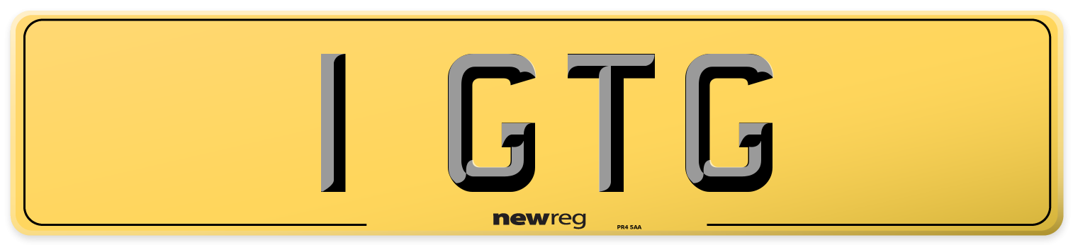 1 GTG Rear Number Plate
