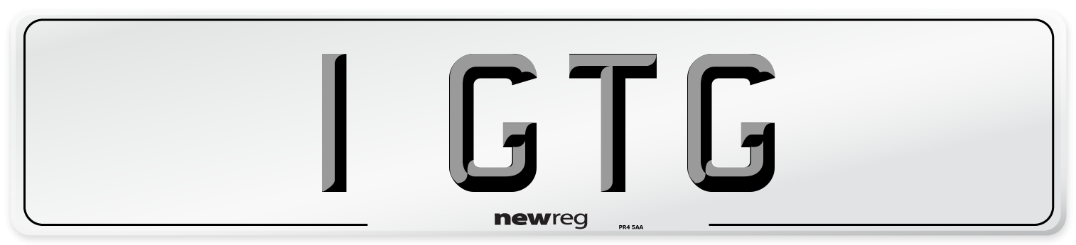 1 GTG Front Number Plate