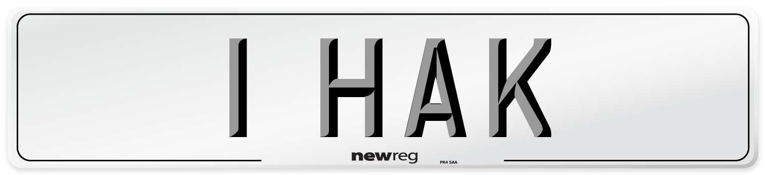 1 HAK Front Number Plate