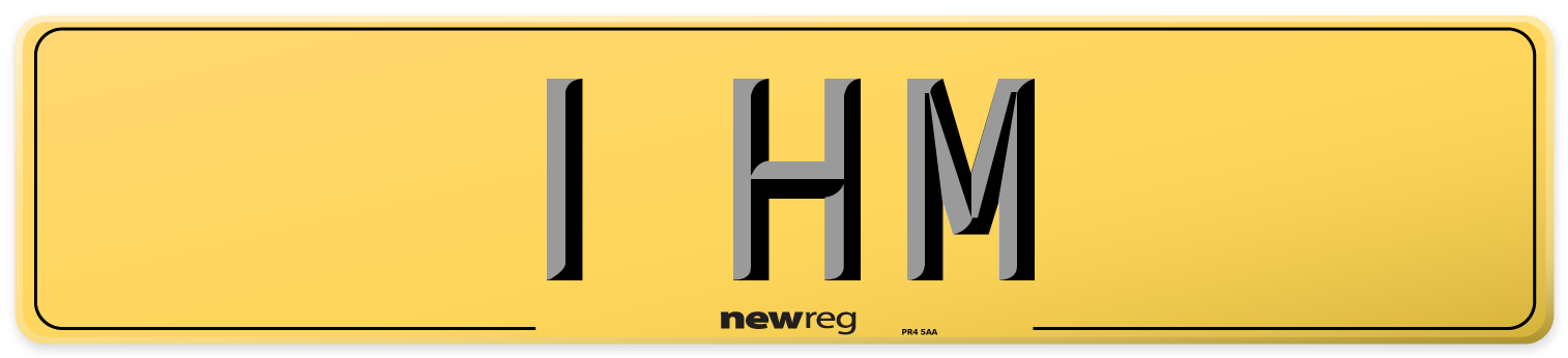 1 HM Rear Number Plate