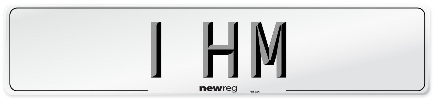 1 HM Front Number Plate