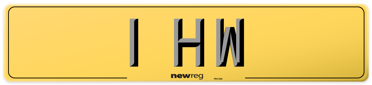 1 HW Rear Number Plate