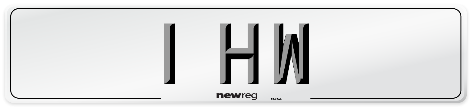 1 HW Front Number Plate