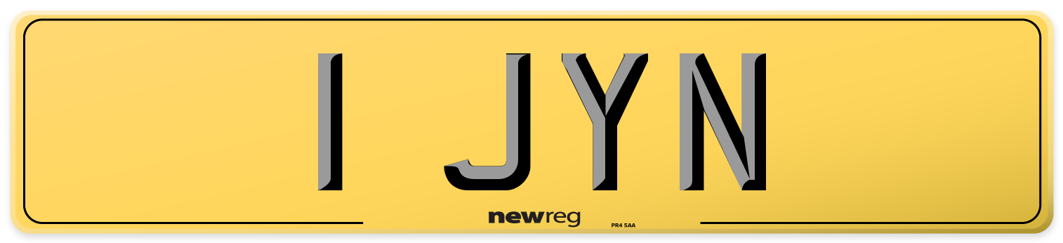 1 JYN Rear Number Plate