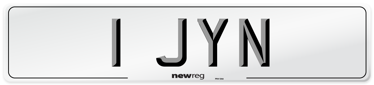 1 JYN Front Number Plate