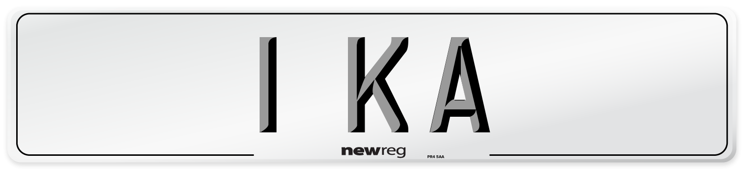 1 KA Front Number Plate