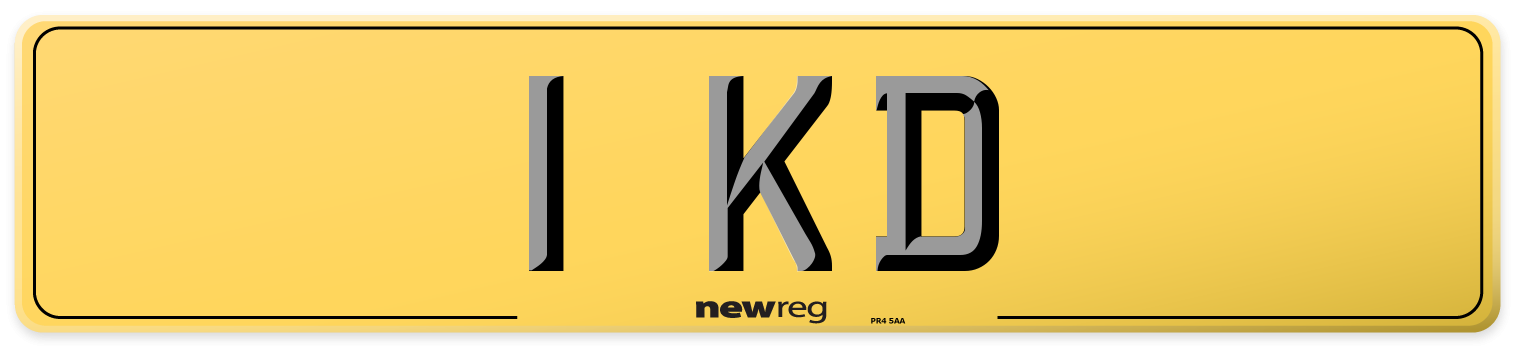 1 KD Rear Number Plate