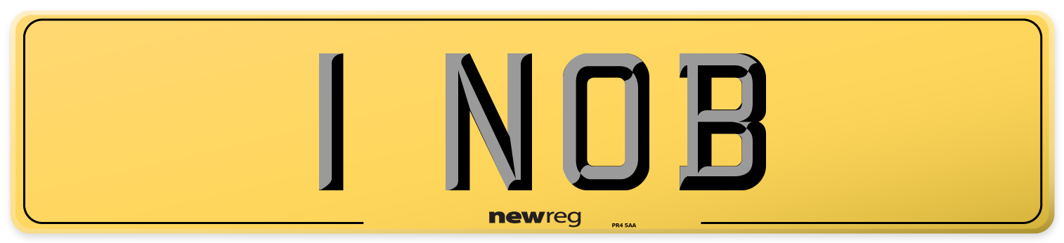 1 NOB Rear Number Plate