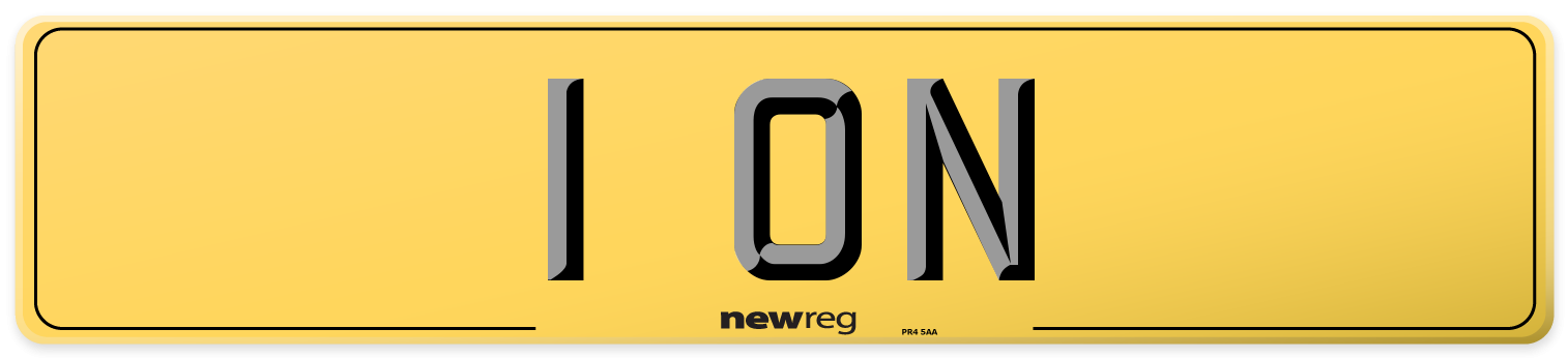 1 ON Rear Number Plate