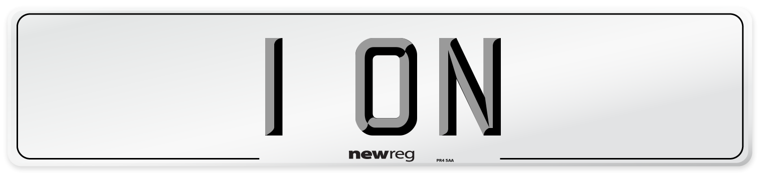 1 ON Front Number Plate