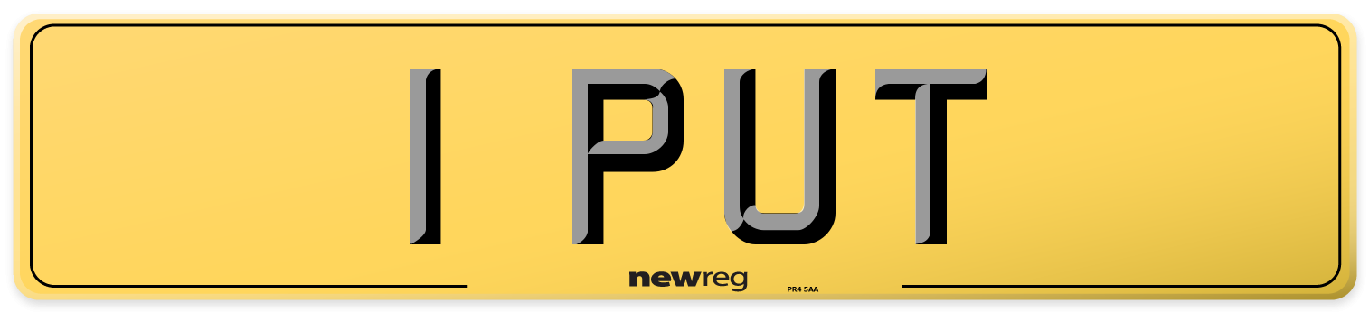 1 PUT Rear Number Plate