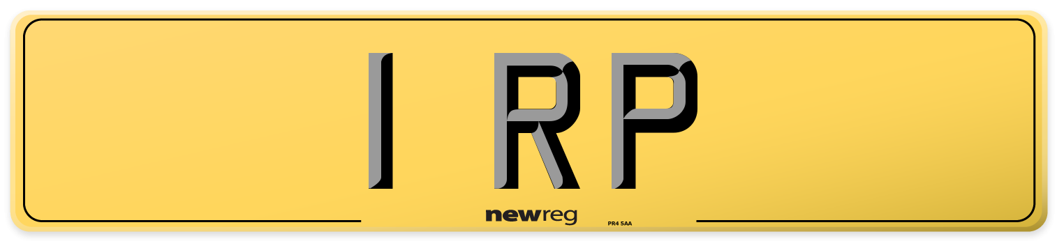 1 RP Rear Number Plate