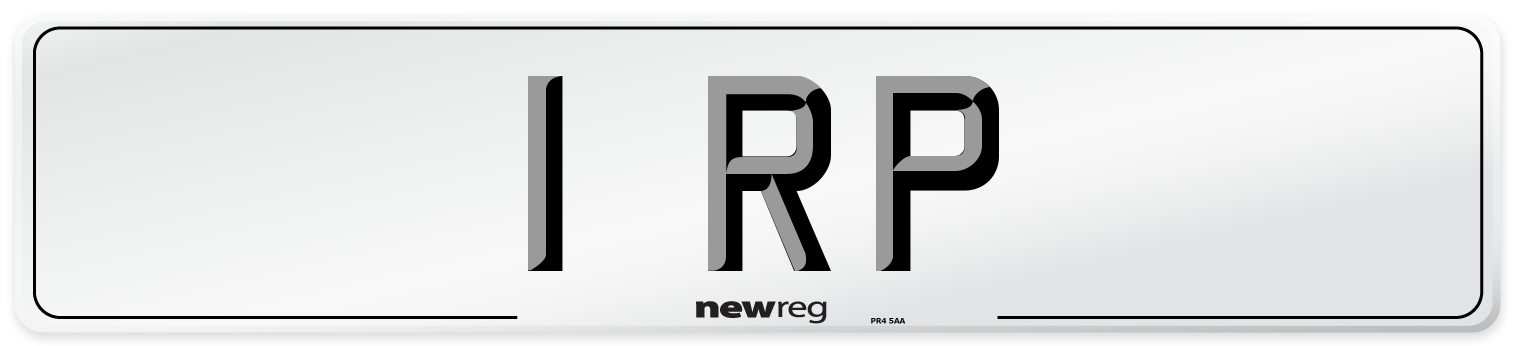 1 RP Front Number Plate