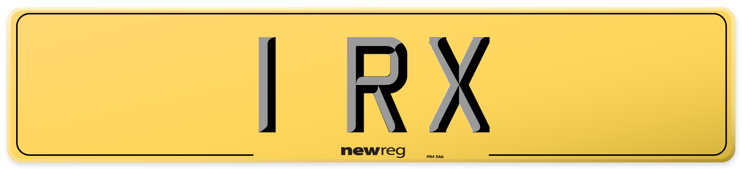 1 RX Rear Number Plate