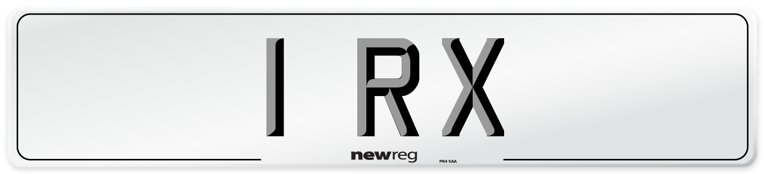 1 RX Front Number Plate