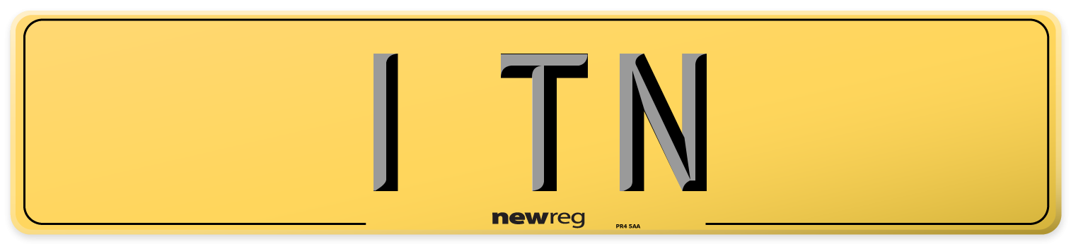 1 TN Rear Number Plate