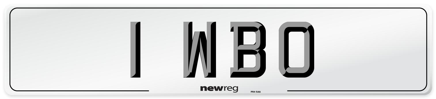 1 WBO Front Number Plate