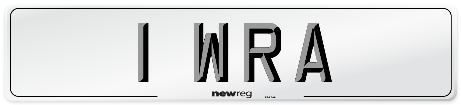 1 WRA Front Number Plate