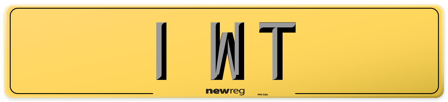 1 WT Rear Number Plate