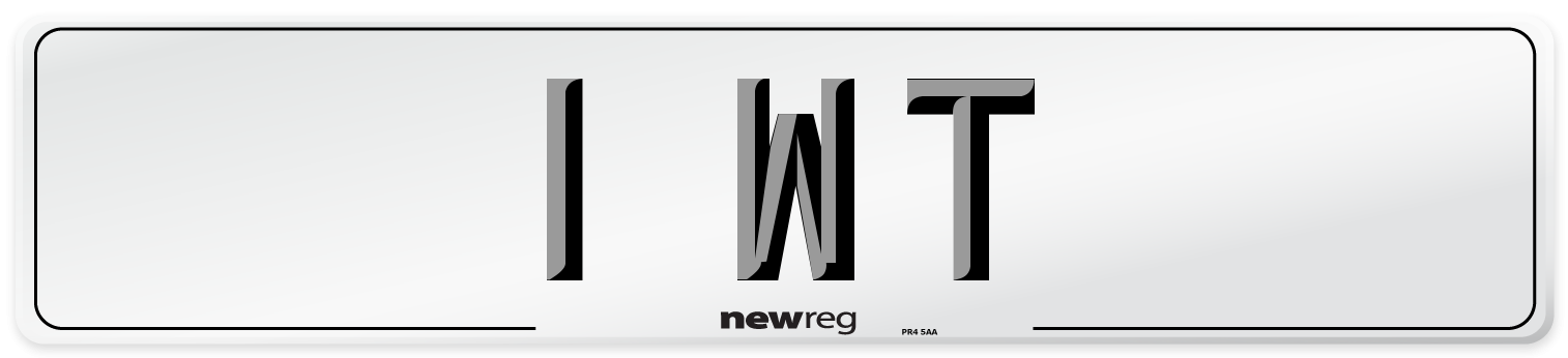 1 WT Front Number Plate