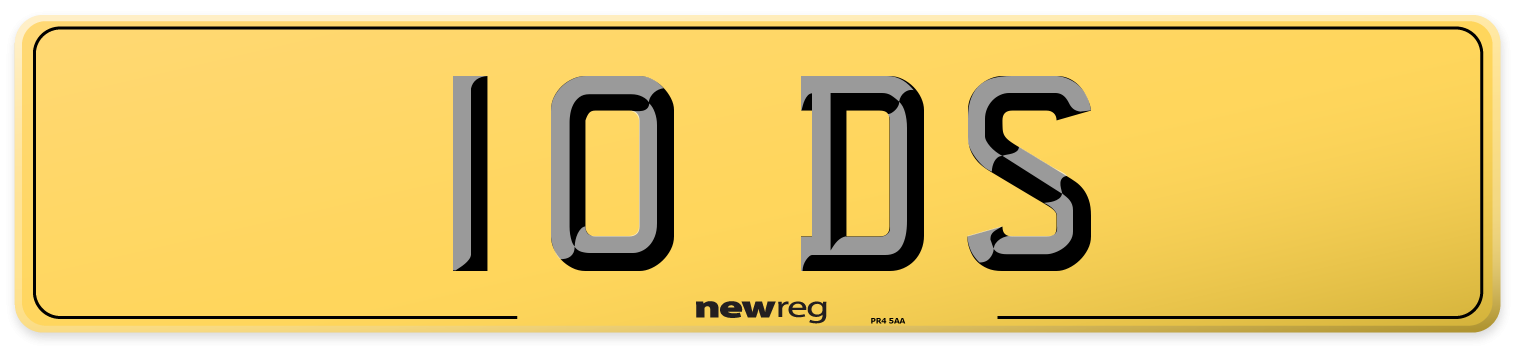 10 DS Rear Number Plate