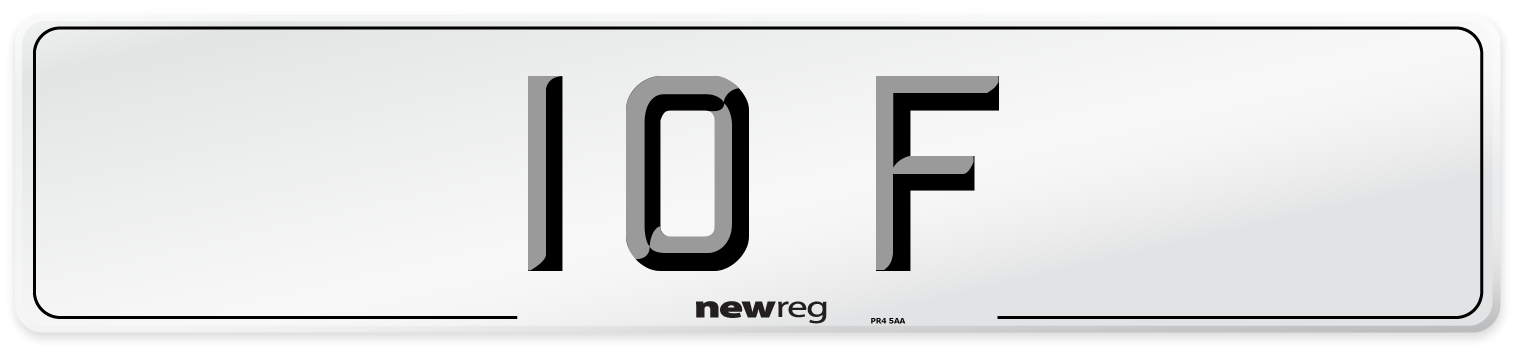 10 F Front Number Plate