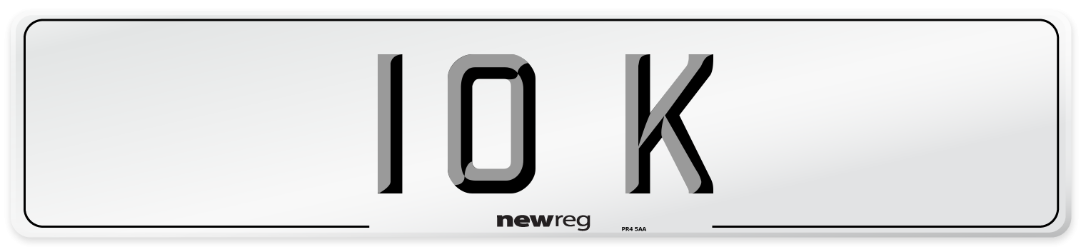 10 K Front Number Plate