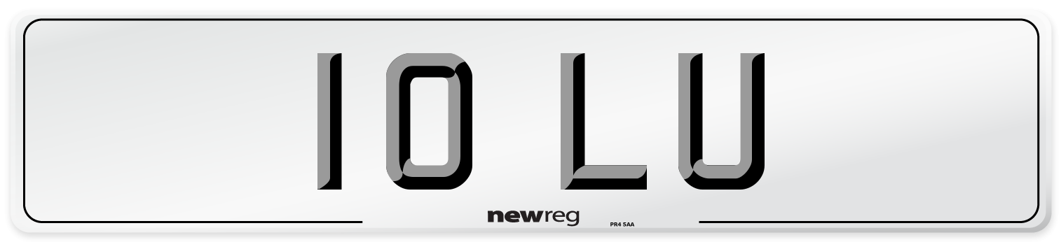 10 LU Front Number Plate