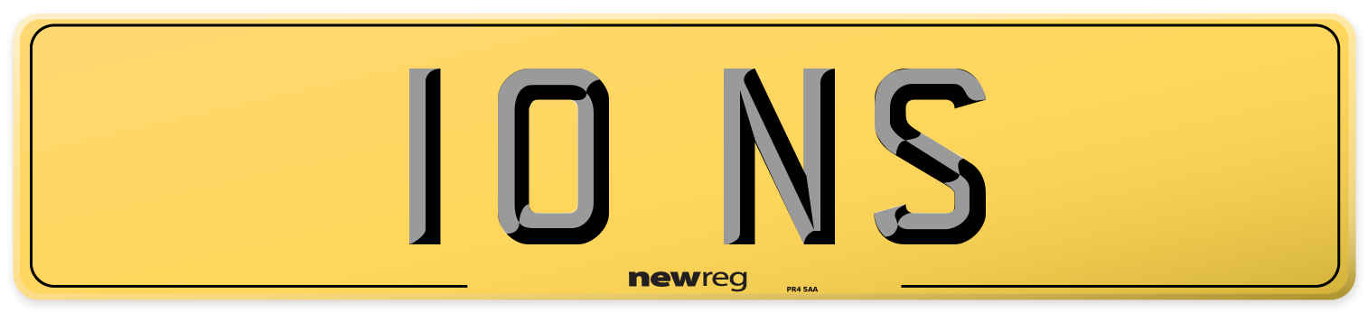 10 NS Rear Number Plate
