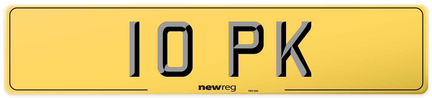 10 PK Rear Number Plate