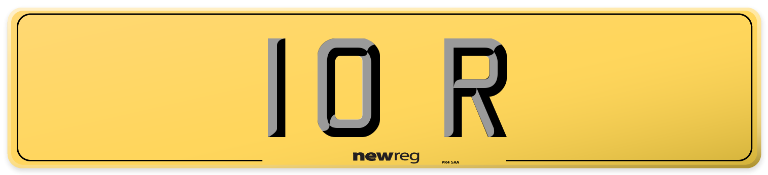 10 R Rear Number Plate