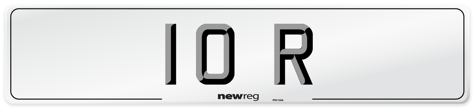 10 R Front Number Plate