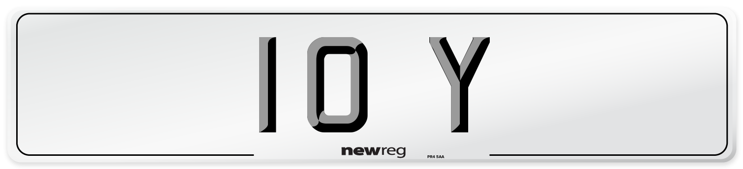 10 Y Front Number Plate