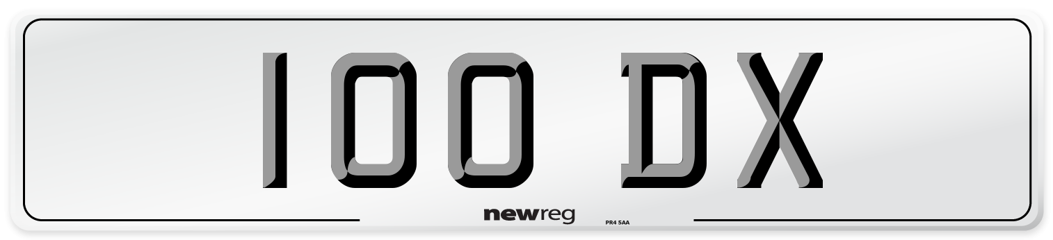 100 DX Front Number Plate