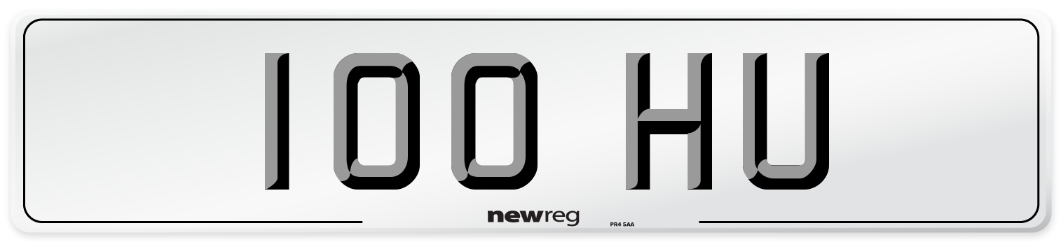 100 HU Front Number Plate