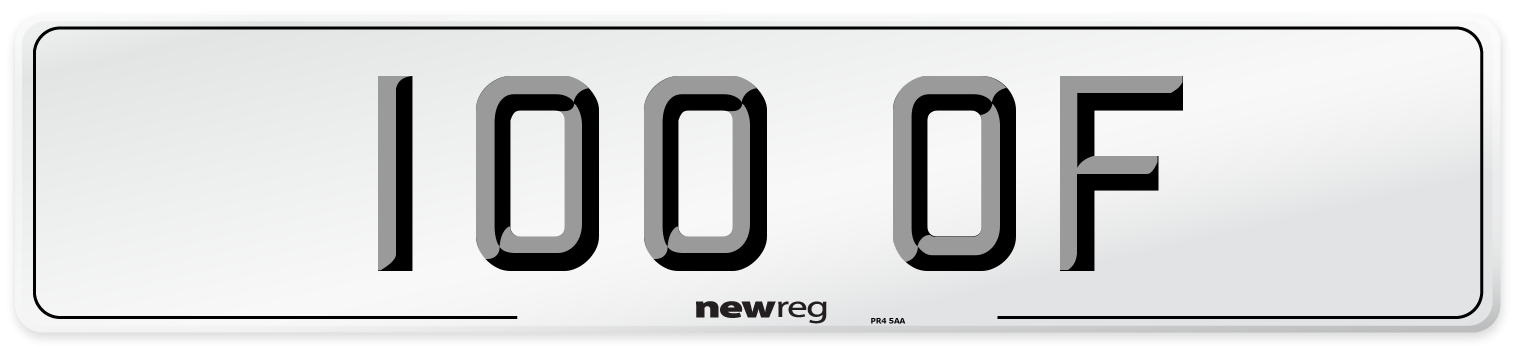 100 OF Front Number Plate