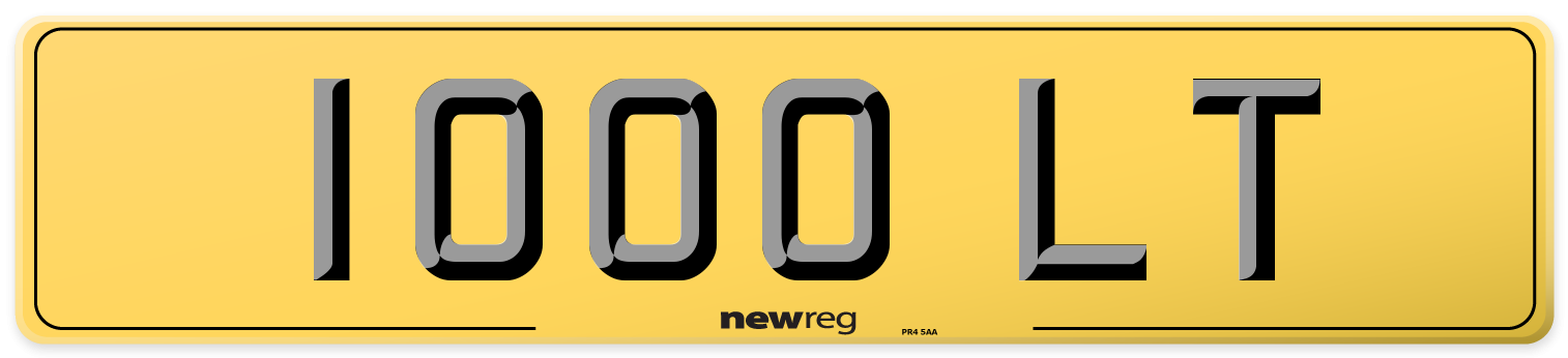 1000 LT Rear Number Plate
