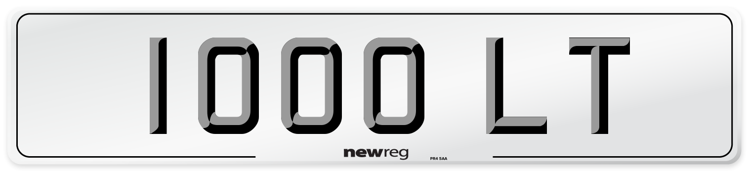 1000 LT Front Number Plate