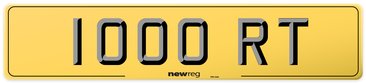 1000 RT Rear Number Plate