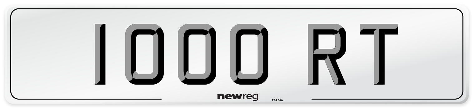 1000 RT Front Number Plate